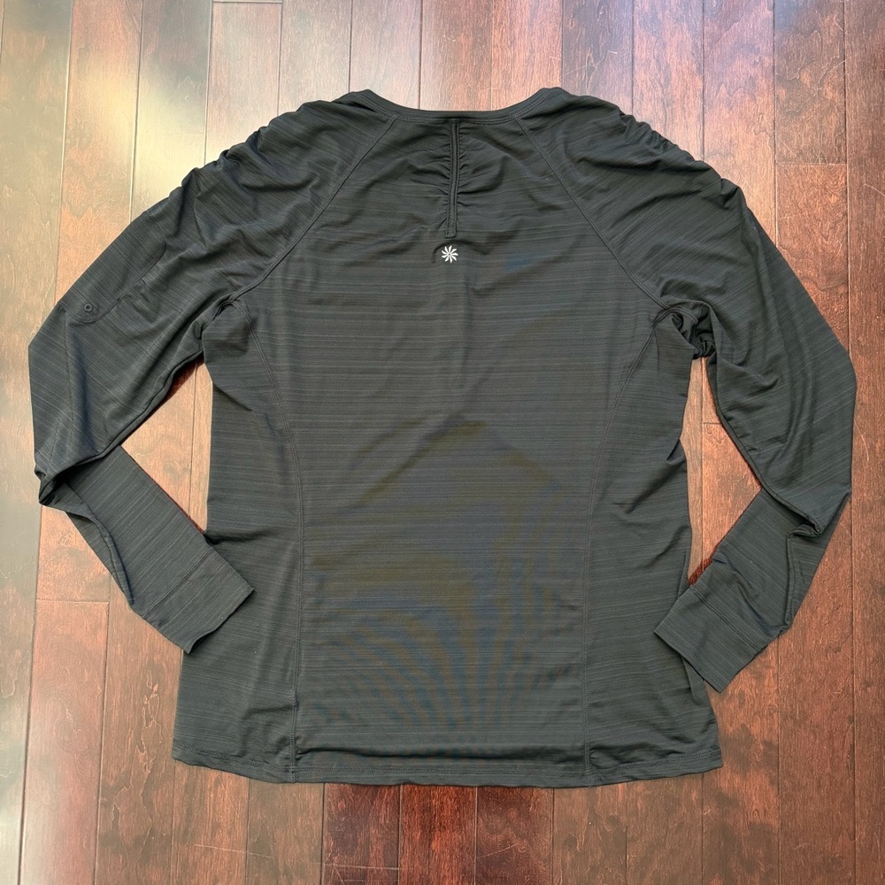 Athleta Women's Pacifica UPF Long Sleeve Size 2X XXL Pullover 1/2 Zip Black Gym - Picture 6 of 10